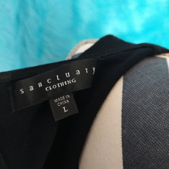 Mod style black and white block dress - Picture 2 of 4